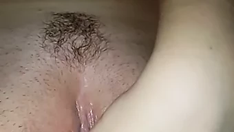 Close-Up Of Fingering My Hairy Schoolgirl Pussy