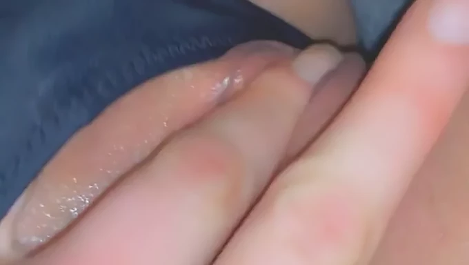 French girl's tight pussy gets pleasured with fingers