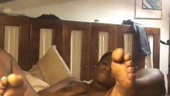 Foot fetish teen uses dildo to orgasm