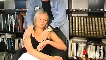 A Blonde Woman Arouses An Older Man, Leading To A Threesome Encounter