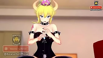 Hentai-Video Met Bowsette'S Virtuele Seks En Handjob