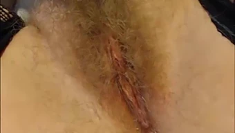 Close-Up Of A Hairy Blonde Pussy On Web Cam