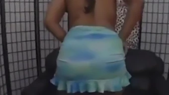 Classic Ebony Booty Bounce In See-Through Clothes