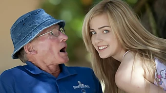 A Young Girl Gives An Outdoor Blowjob To Her Grandfather And Swallows His Ejaculation