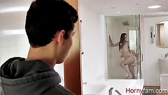 Young Sister Surprises Stepbro In Shower - Angel Ryder