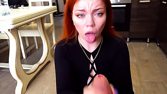 Busty Teen Swallows Cum During Intense Deepthroat Session