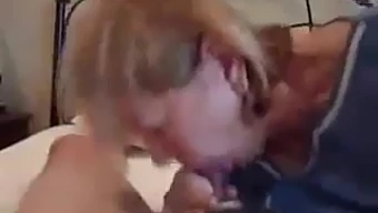 Rijpe Amateur Geeft Een Blowjob Met Een Cumshot