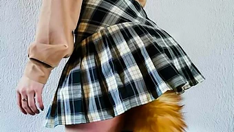 Russian Schoolgirl Madamfox Explores Pleasure With Fox Tail Toy