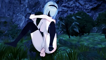 18-Year-Old Cosplayer Yorha 2b Enjoys Oral And Vaginal Sex In The Woods