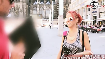 Interviewing A Slim German Redhead Teen For A Public Casting