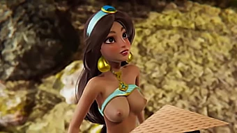 Futa Disney - Raya Primește O Ejaculare Internă De La Jasmine În Porno 3d