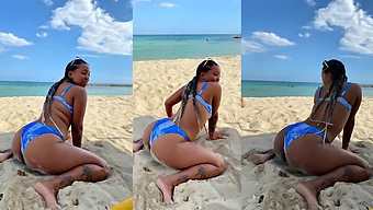 Nenagamer Khalessi 69 Disfruta Del Coño De Su Caliente Amiga Morena De Ébano En Un Video De 4k En La Playa