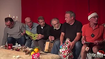 Old and young hotties in a hardcore gangbang