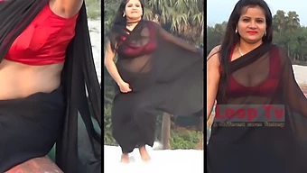 Mature Indian Aunty In Nylon And Satin Silk