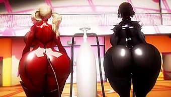 Curvaceous Duo Makoto And Ann In 3d Hourglass-Themed Erotica